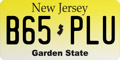 NJ license plate B65PLU