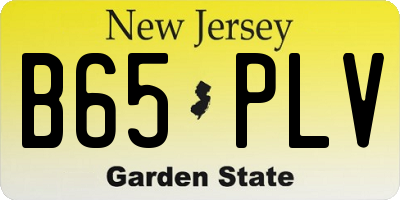 NJ license plate B65PLV
