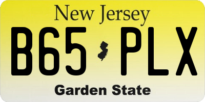 NJ license plate B65PLX
