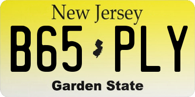 NJ license plate B65PLY