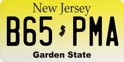 NJ license plate B65PMA