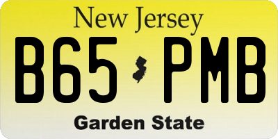 NJ license plate B65PMB
