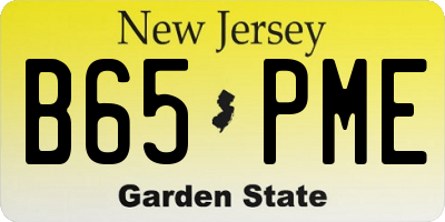NJ license plate B65PME