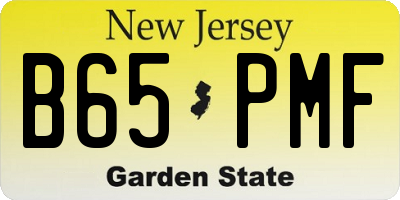 NJ license plate B65PMF
