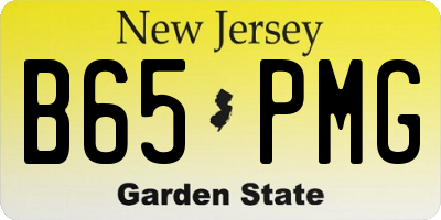 NJ license plate B65PMG