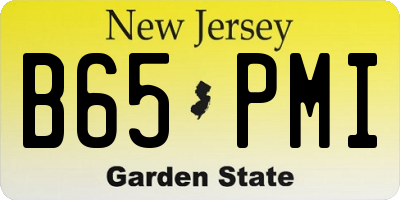 NJ license plate B65PMI