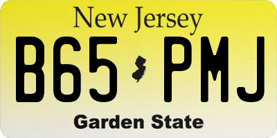 NJ license plate B65PMJ