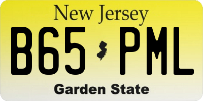 NJ license plate B65PML