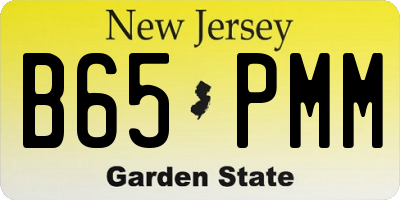 NJ license plate B65PMM