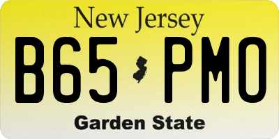 NJ license plate B65PMO