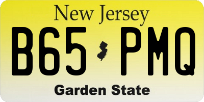 NJ license plate B65PMQ