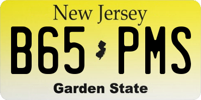 NJ license plate B65PMS