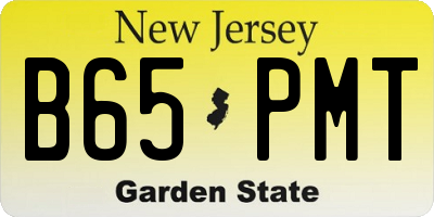 NJ license plate B65PMT