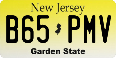 NJ license plate B65PMV