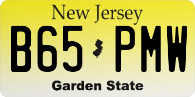 NJ license plate B65PMW