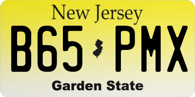 NJ license plate B65PMX