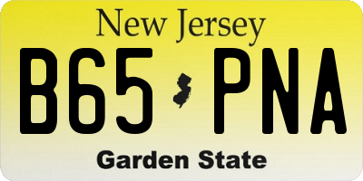 NJ license plate B65PNA