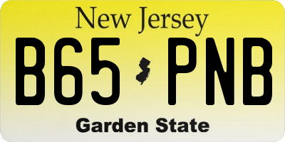 NJ license plate B65PNB
