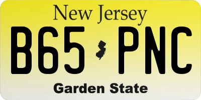 NJ license plate B65PNC