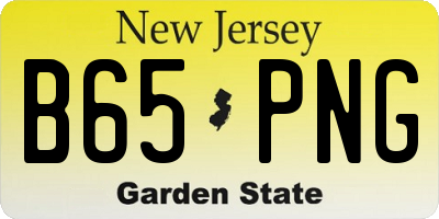 NJ license plate B65PNG