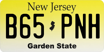NJ license plate B65PNH