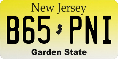 NJ license plate B65PNI