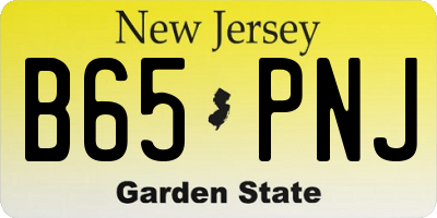 NJ license plate B65PNJ