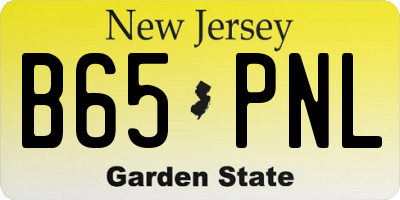 NJ license plate B65PNL