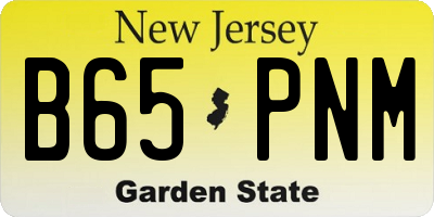 NJ license plate B65PNM