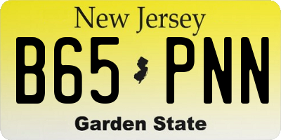 NJ license plate B65PNN