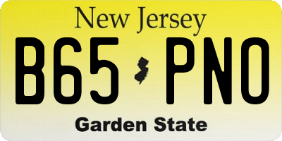 NJ license plate B65PNO