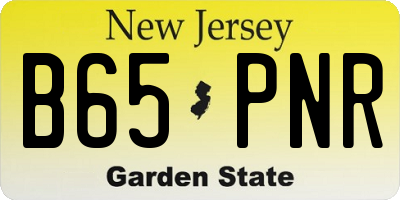 NJ license plate B65PNR