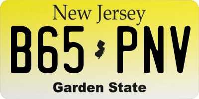 NJ license plate B65PNV