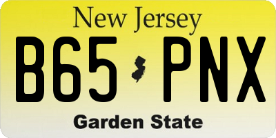 NJ license plate B65PNX
