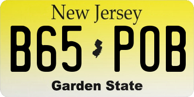 NJ license plate B65POB