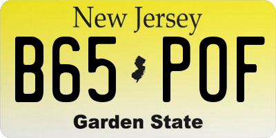 NJ license plate B65POF