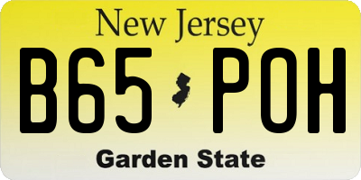 NJ license plate B65POH