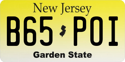 NJ license plate B65POI