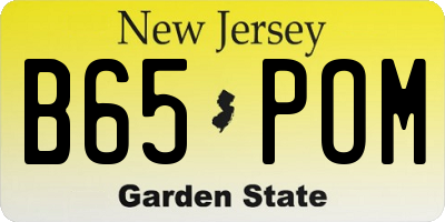 NJ license plate B65POM