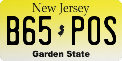 NJ license plate B65POS