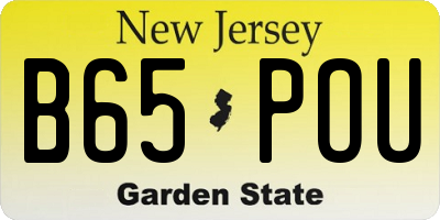 NJ license plate B65POU
