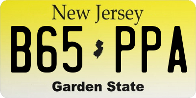 NJ license plate B65PPA