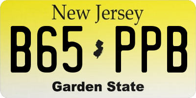 NJ license plate B65PPB