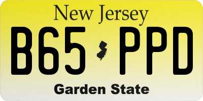 NJ license plate B65PPD