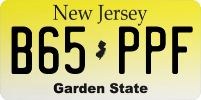 NJ license plate B65PPF