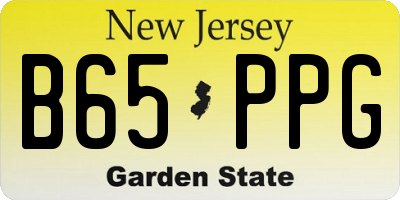 NJ license plate B65PPG