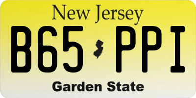 NJ license plate B65PPI