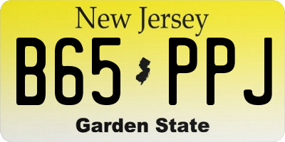 NJ license plate B65PPJ