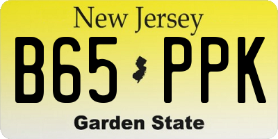 NJ license plate B65PPK