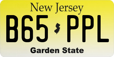 NJ license plate B65PPL